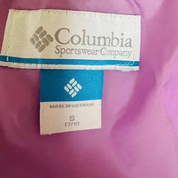 Columbia Girls Purple Katelyn Crest Hooded Winter Faux Fur Jacket Size Small 8